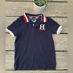 Boys Tommy Hilfiger Polo Shirt, Navy Blue, Size 8-10, Medium